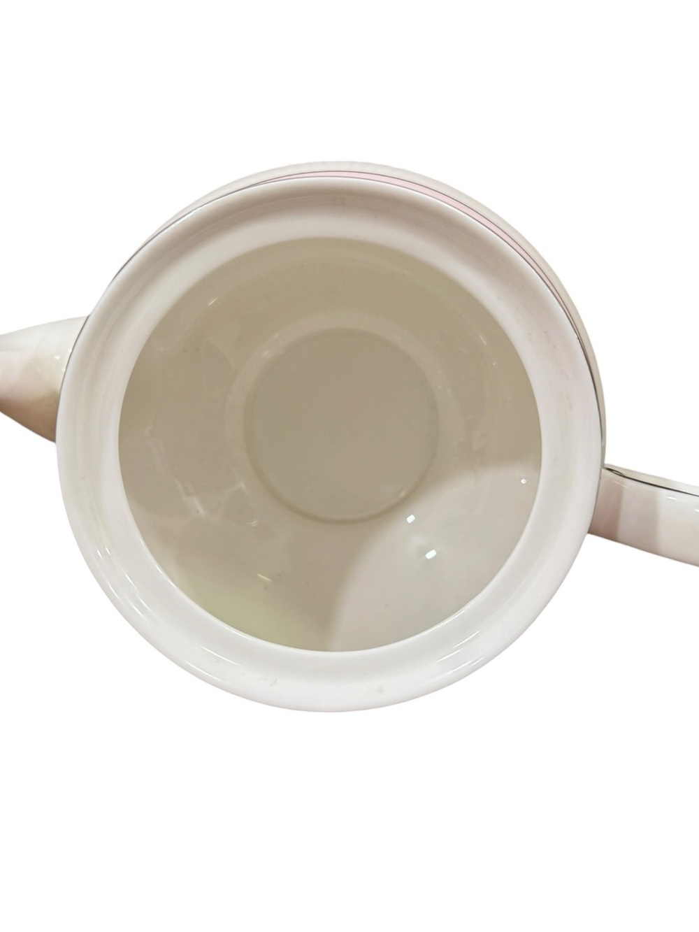 Mary Kay Pink and White Porcelain Teapot with Silver Band- 40th Anniversary - Picture 4 of 5